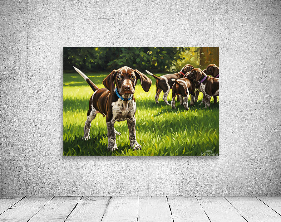 German Shorthaired Pointer Puppy Ready For Playtime Wall Preview