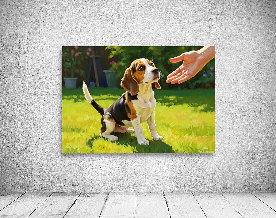 Beagle Puppy Meets New Friend Wall Preview