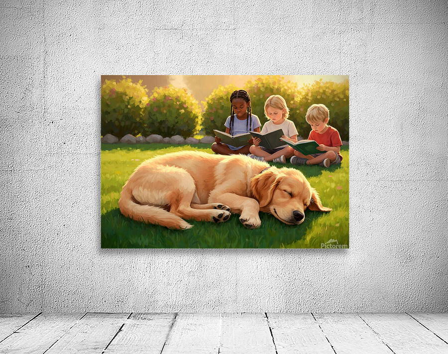 Golden Retriever Puppy Naps After Fun Day Playing Wall Preview