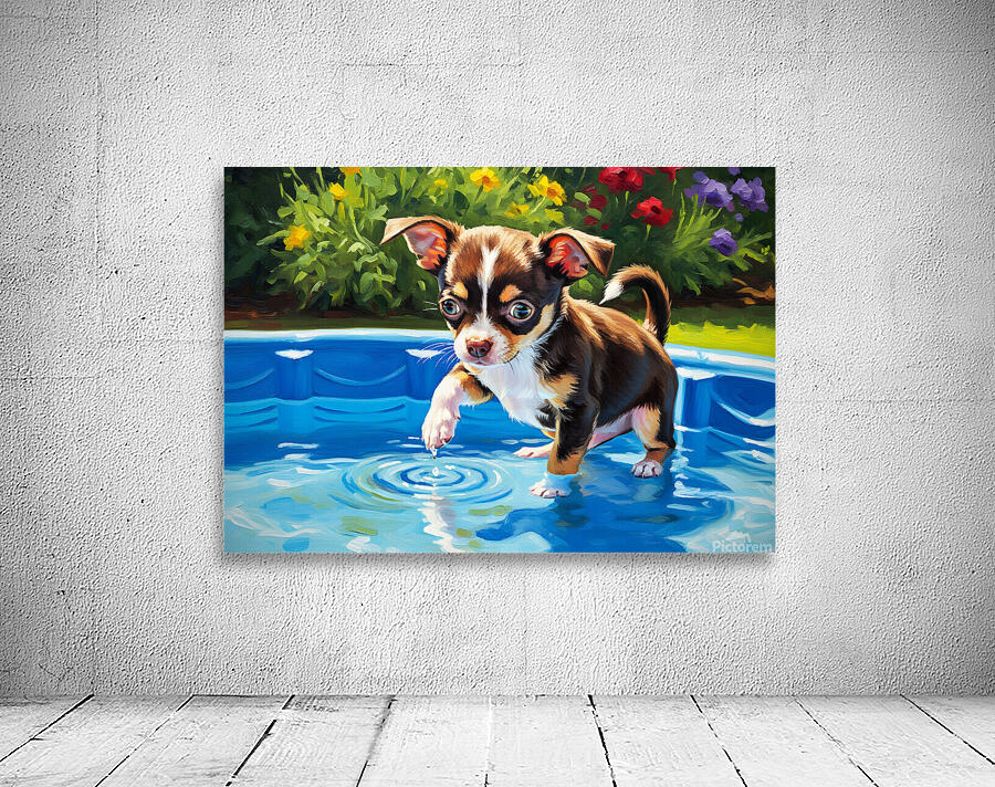 Chihuahua Puppy Discovers The Pool Wall Preview