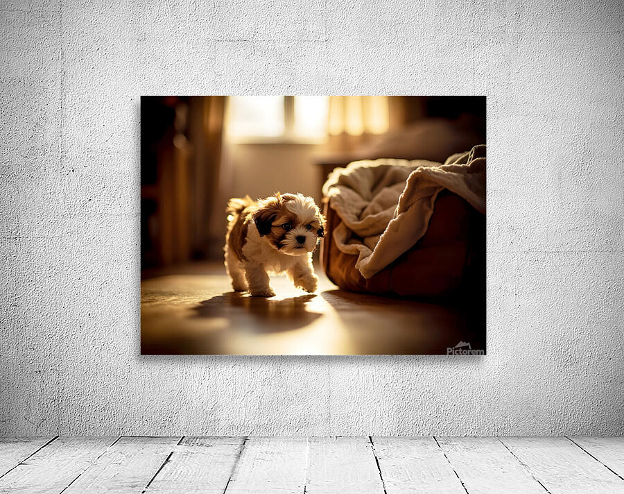 Sleepy Shih Tzu Puppy Ready For Bedtime Wall Preview