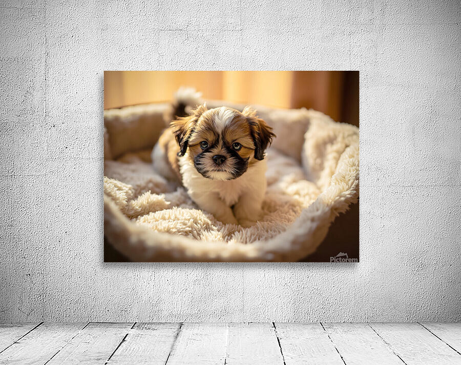 Peaceful Shih Tzu Puppy Sleeping Soundly Wall Preview