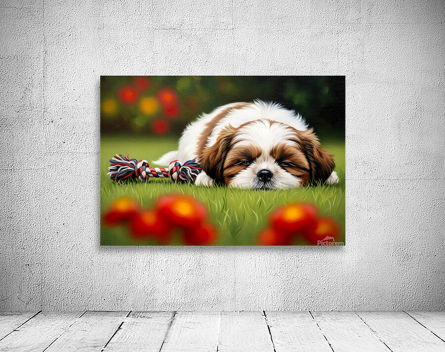 Shih Tzu Puppy Sound Asleep After Playtime Wall Preview