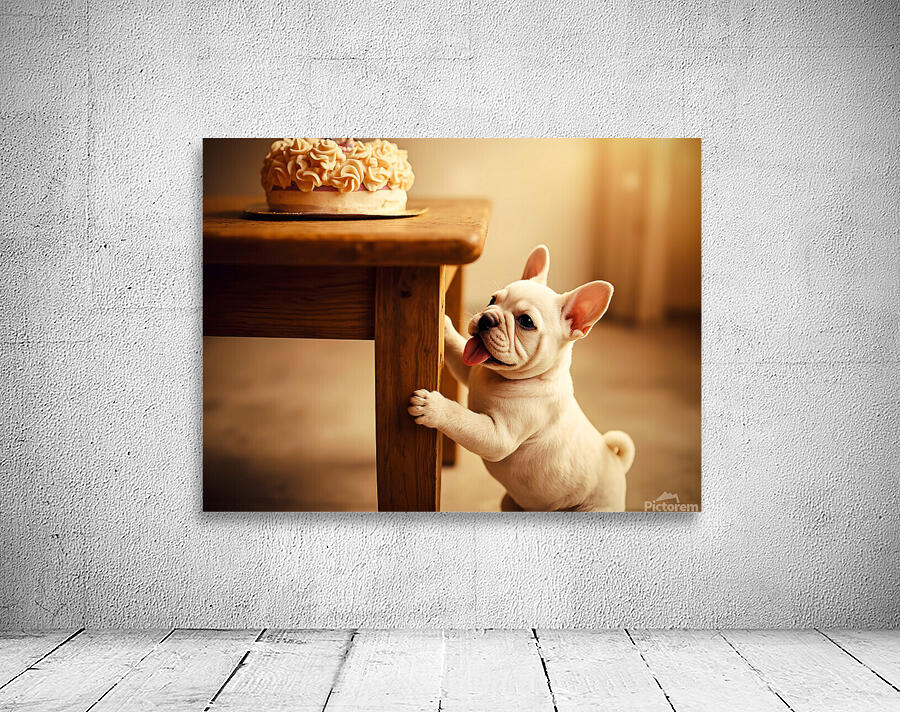French Bulldog Puppy Discovers Birthday Cake Wall Preview