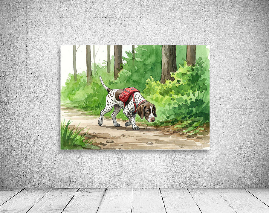 German Shorthaired Pointer Puppy Gets Ready For Adventure Wall Preview