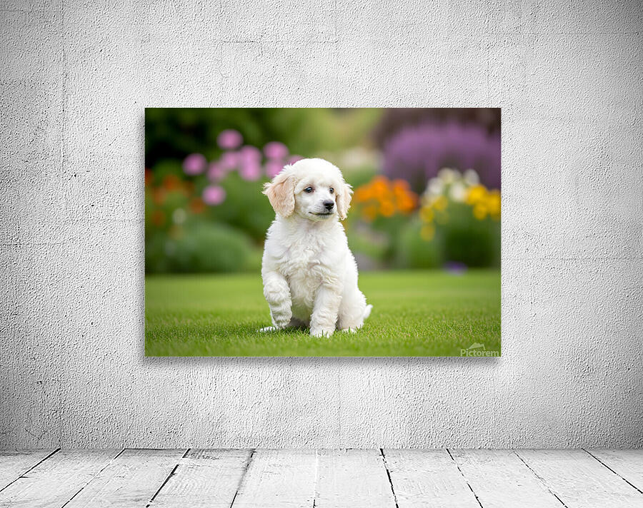 Poodle Puppy Ready To Learn Stay Command Wall Preview