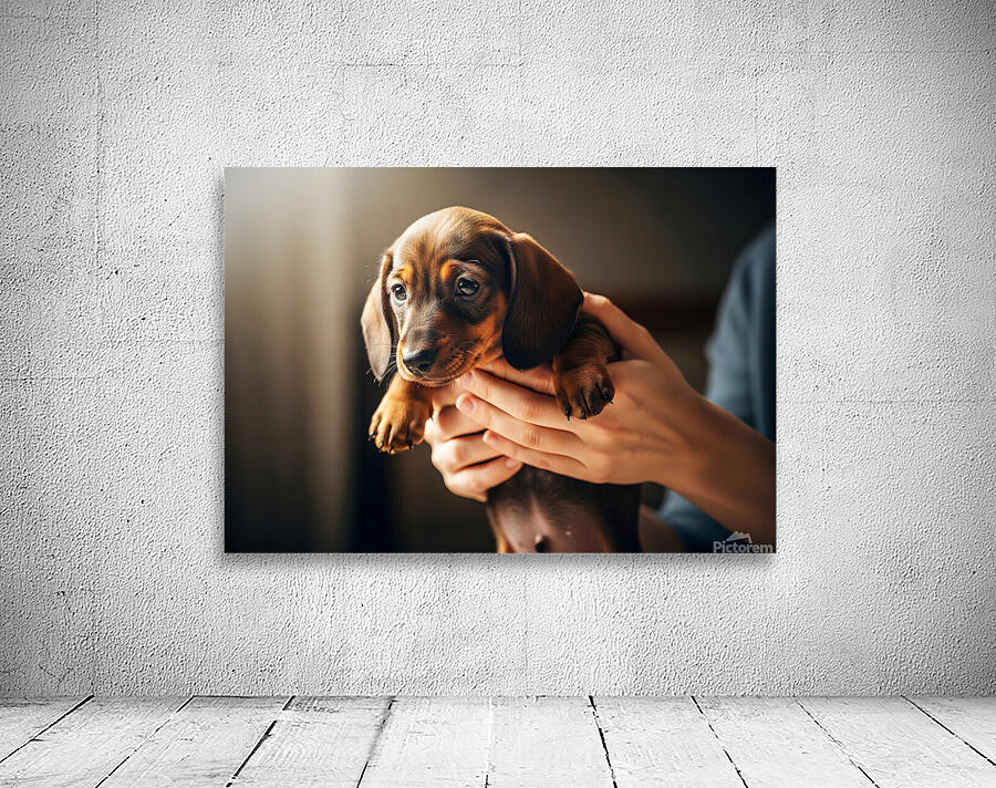 Dachshund Puppy Arrives At The Veterinary Clinic Wall Preview