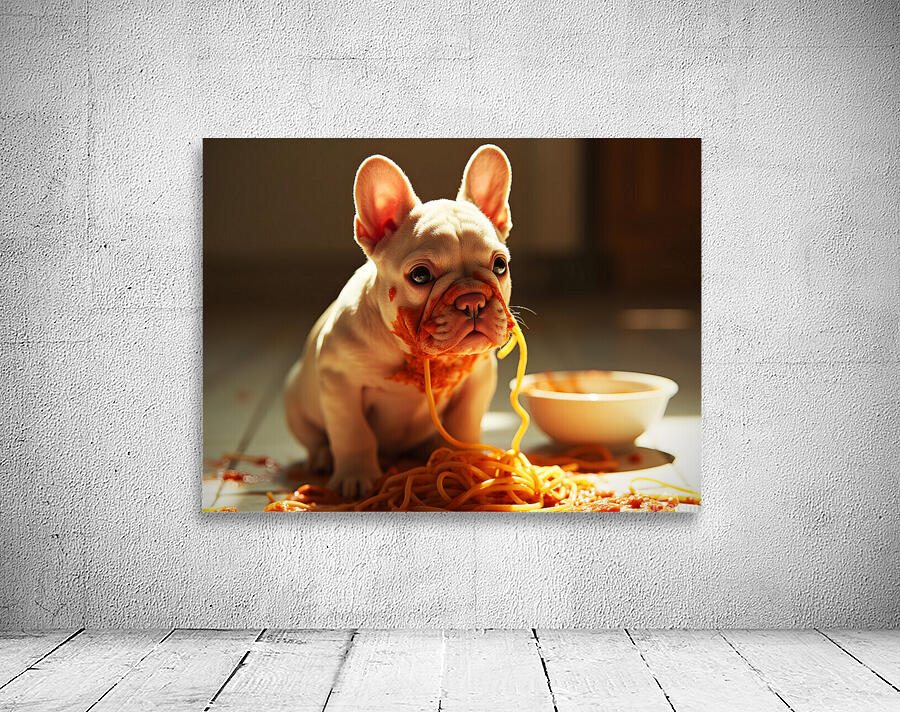 Satisfied Puppy Rests After Big Meal Wall Preview