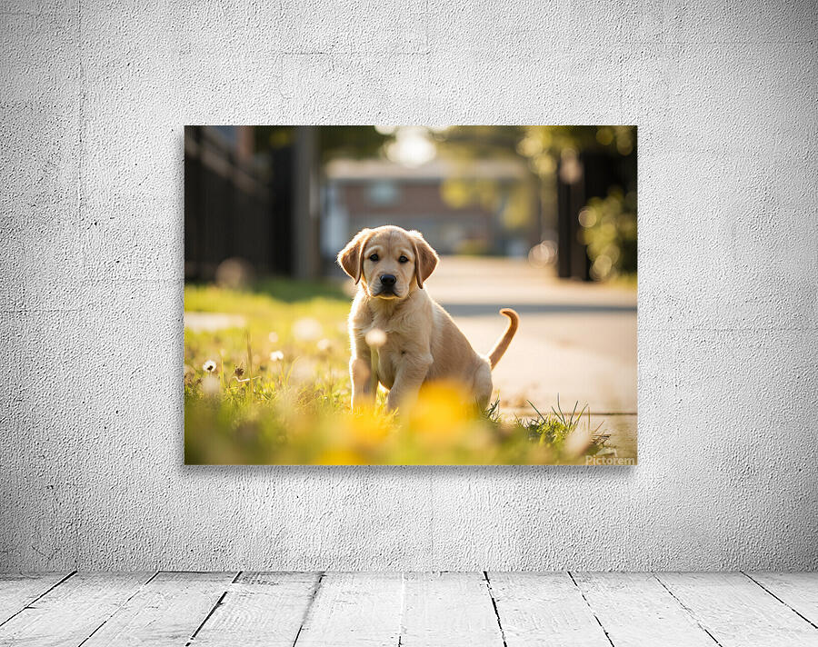 Patient Puppy Rests While Maintaining His Faithful Watch Wall Preview