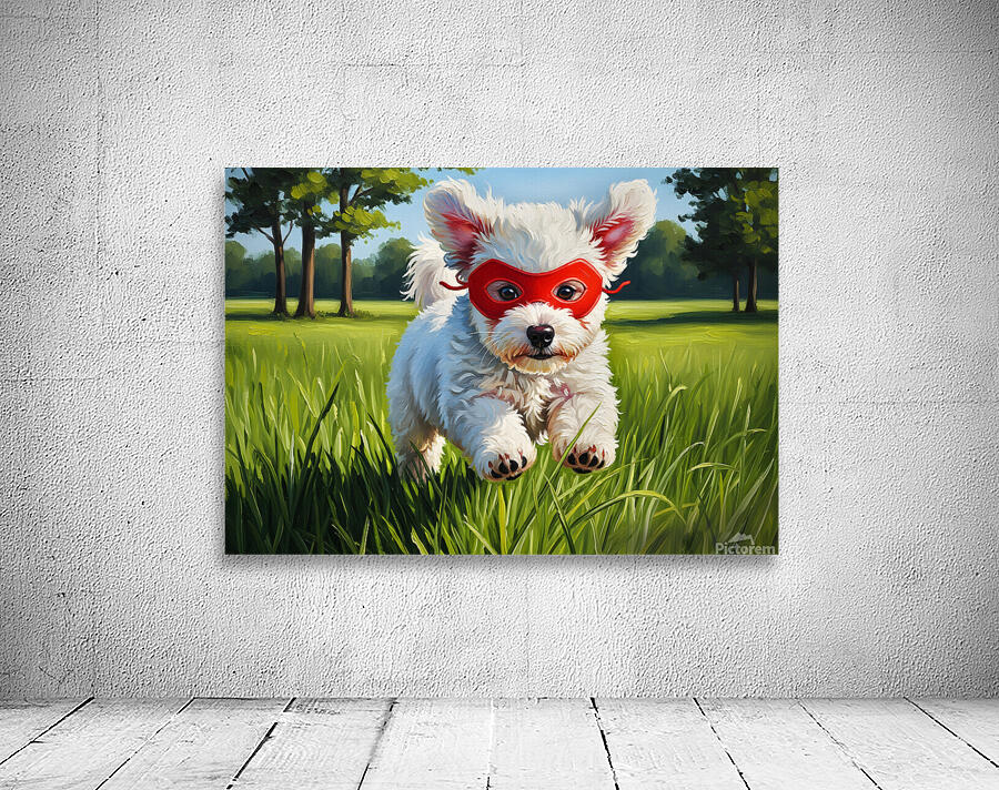 Bichon Frise Puppy Discovers His Super Powers Wall Preview