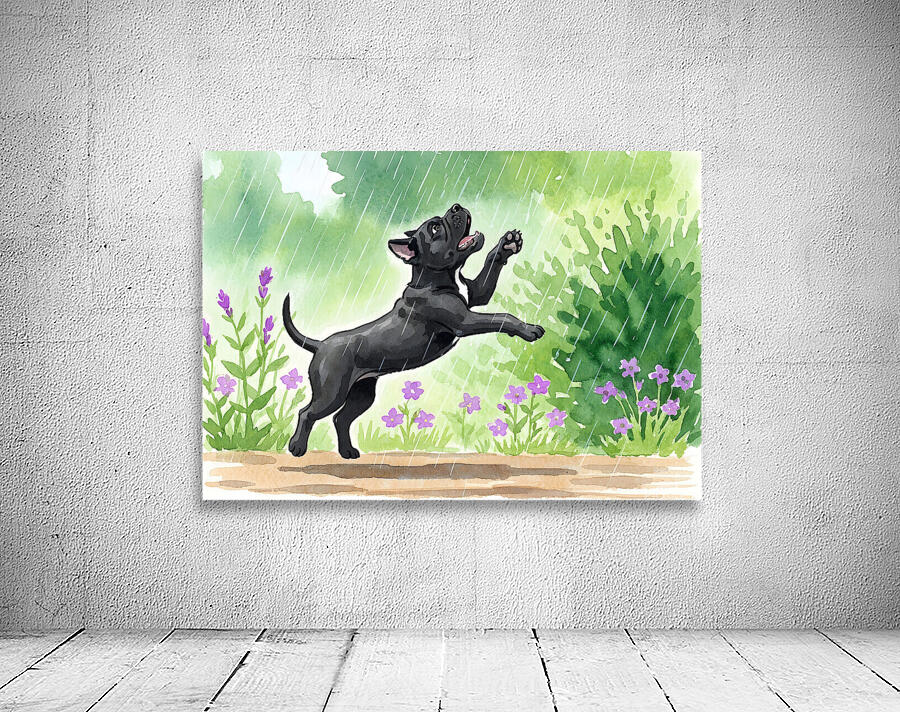 Cane Corso Puppy Discovers Rain In The Garden Wall Preview