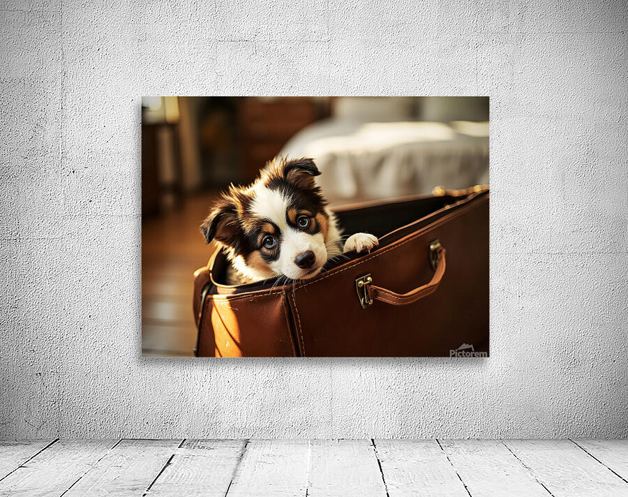 Australian Shepherd Puppy Discovers Perfect Hiding Spot Wall Preview