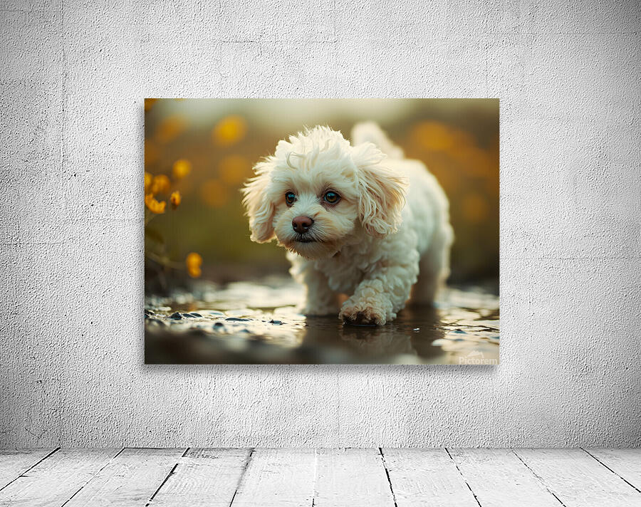 Happy Poodle Puppy Realizes The Truth About Reflections Wall Preview