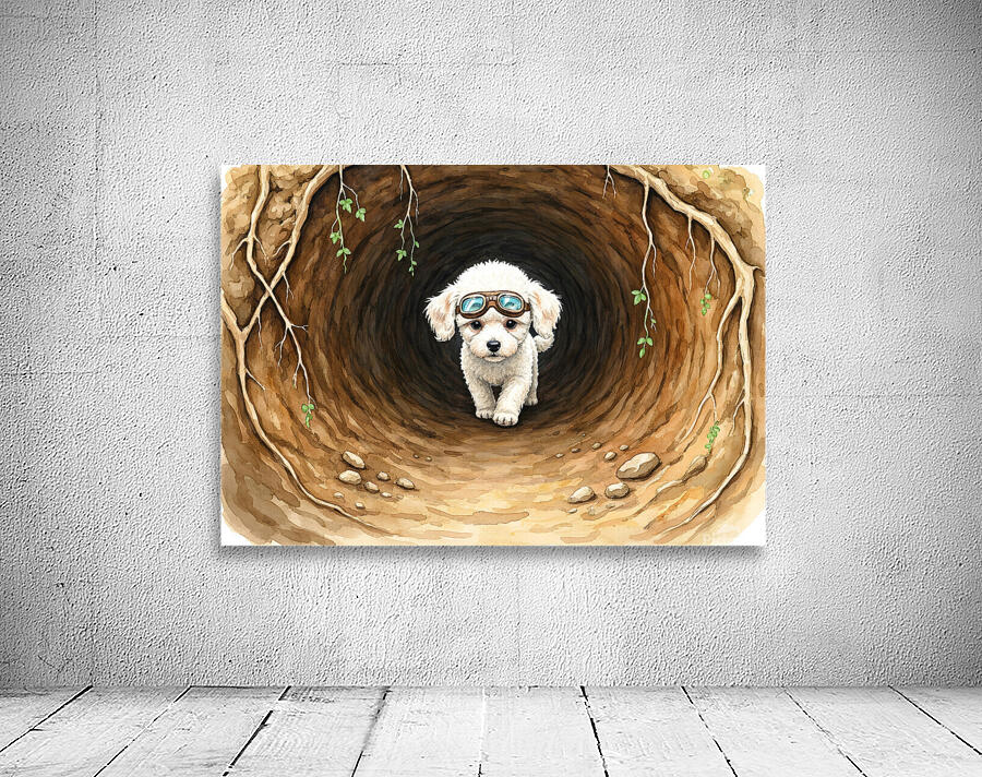 Poodle Puppy Finds Amazing Underground Chamber Wall Preview