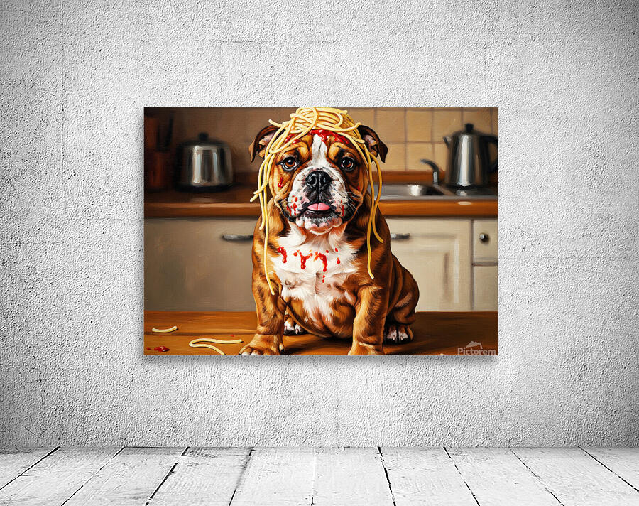 Happy Puppy After Finishing Spaghetti Adventure Wall Preview