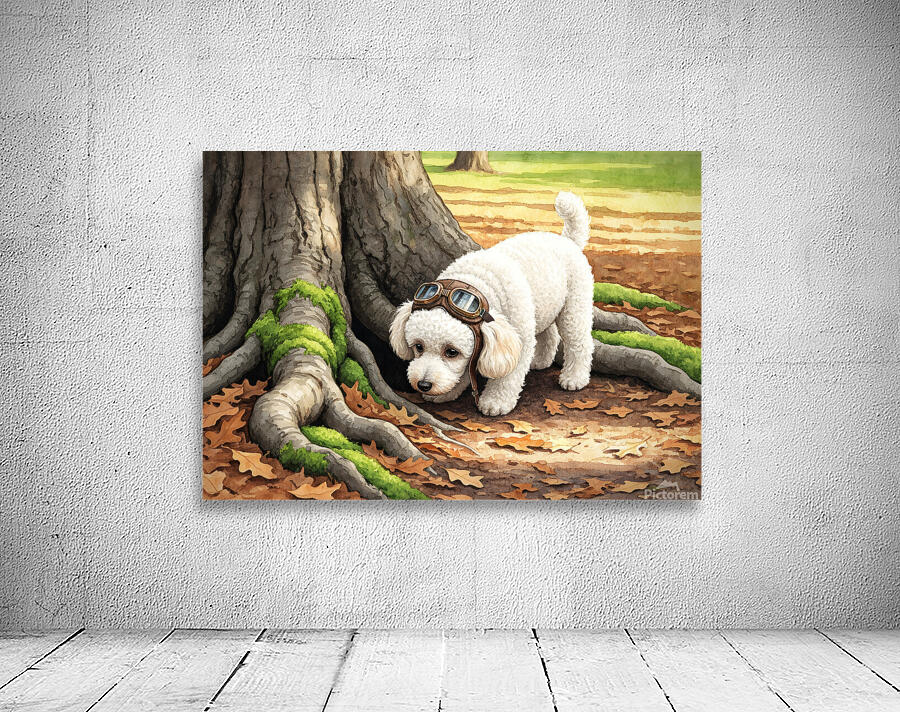 Poodle Puppy Ready For Garden Adventure Wall Preview