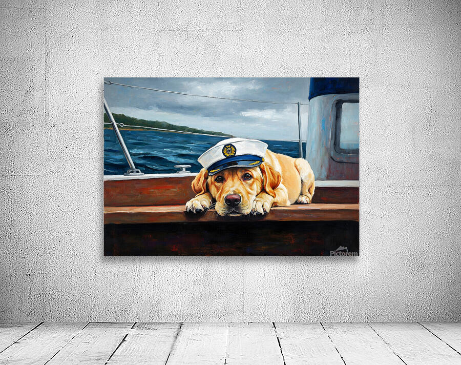 Sleepy Sailor Puppy Dreams Peacefully Wall Preview
