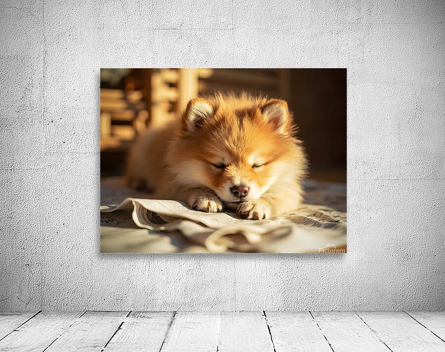 Alert Pomeranian Ready For Adventure Wall Preview