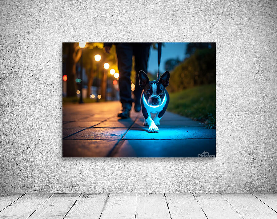 Sleepy Boston Terrier Puppy After Night Adventure Wall Preview