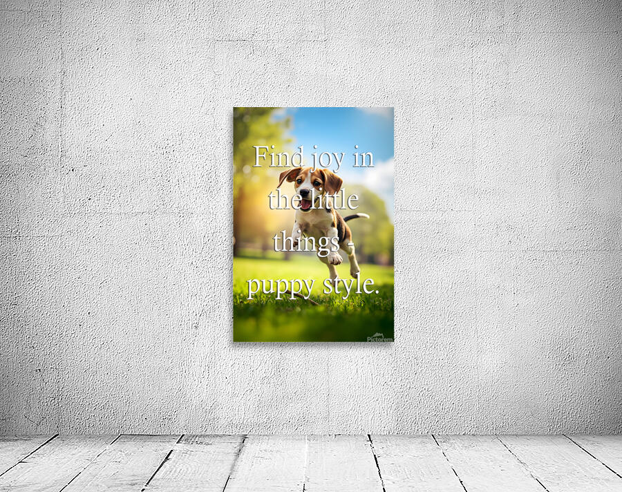 Find Joy Like This Excited Puppy Wall Preview