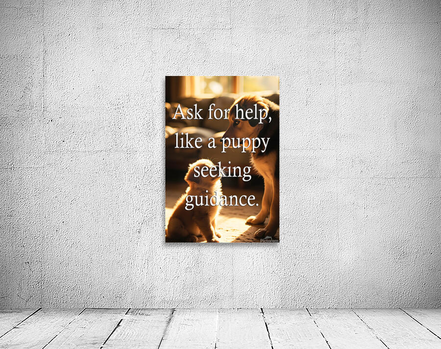 Ask for Help Like Puppies Do Wall Preview