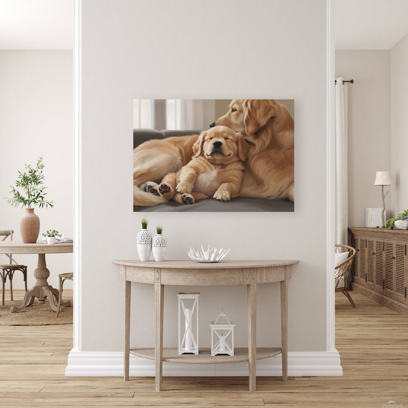 Sleepy Golden Retriever Puppy Drifts Off After Nursing Reproduction