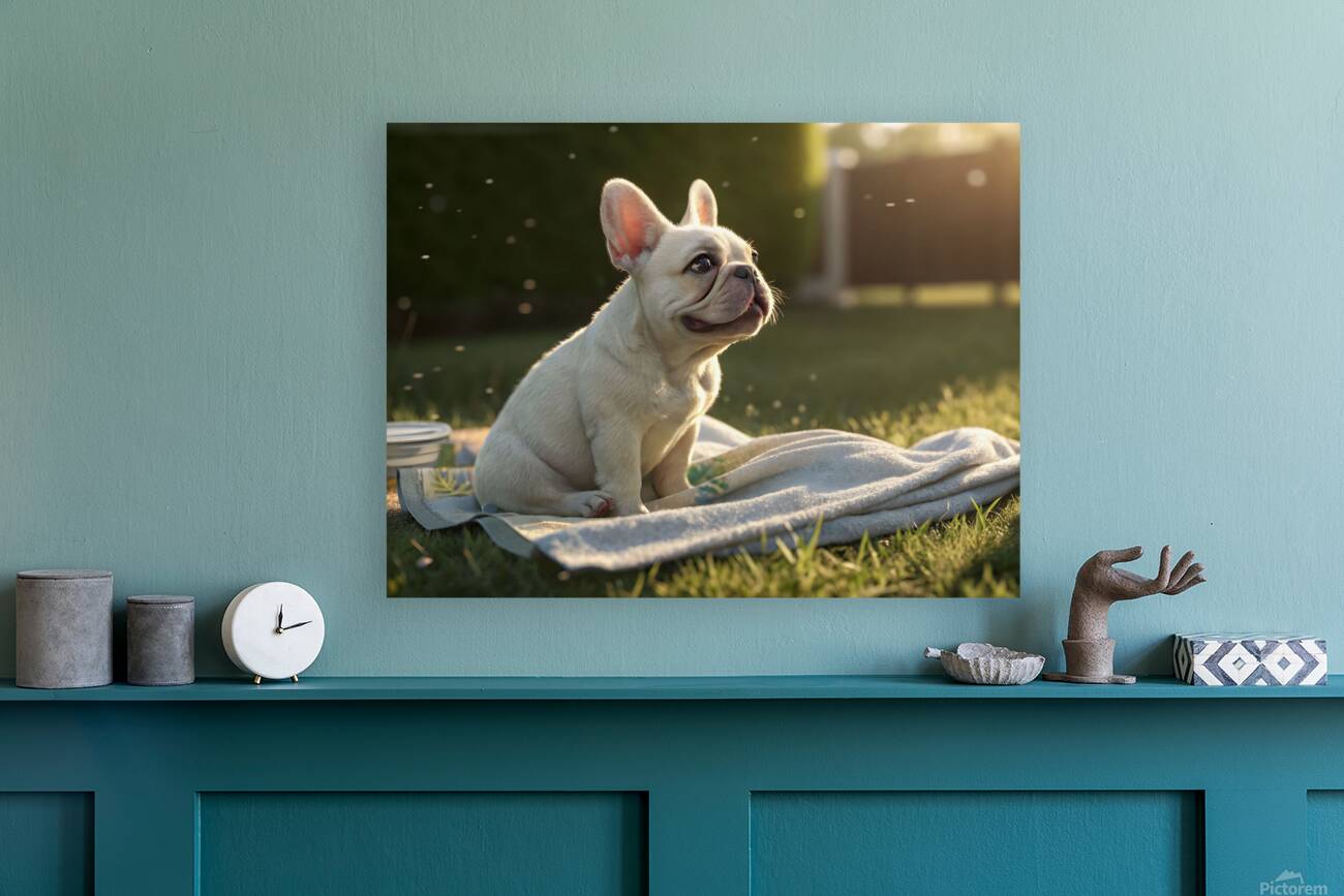 Clean And Fluffy French Bulldog Puppy In Sunlight Reproduction