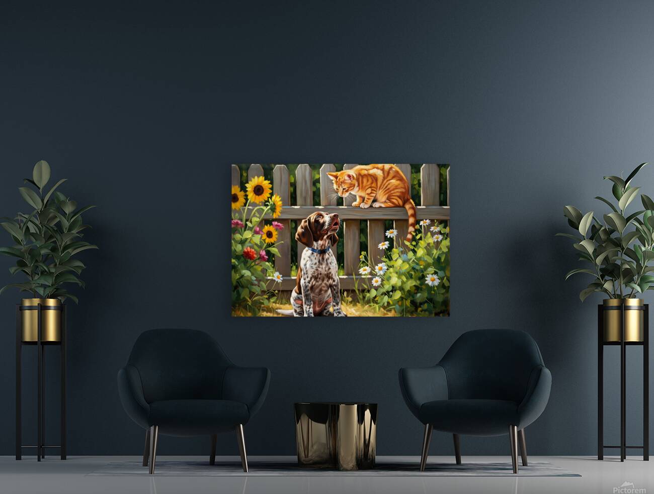 German Shorthaired Pointer Puppy Meets Garden Cat Reproduction