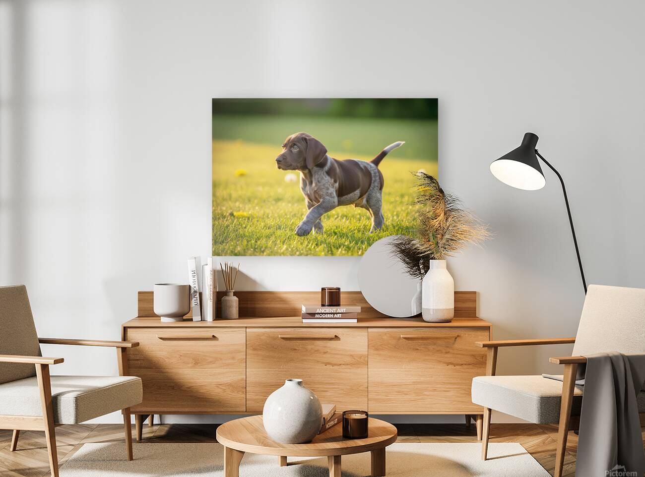 Confident Puppy Masters The Art Of Walking Reproduction