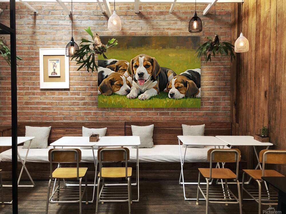 Beagle Puppy Rests After Energetic Play Session Reproduction