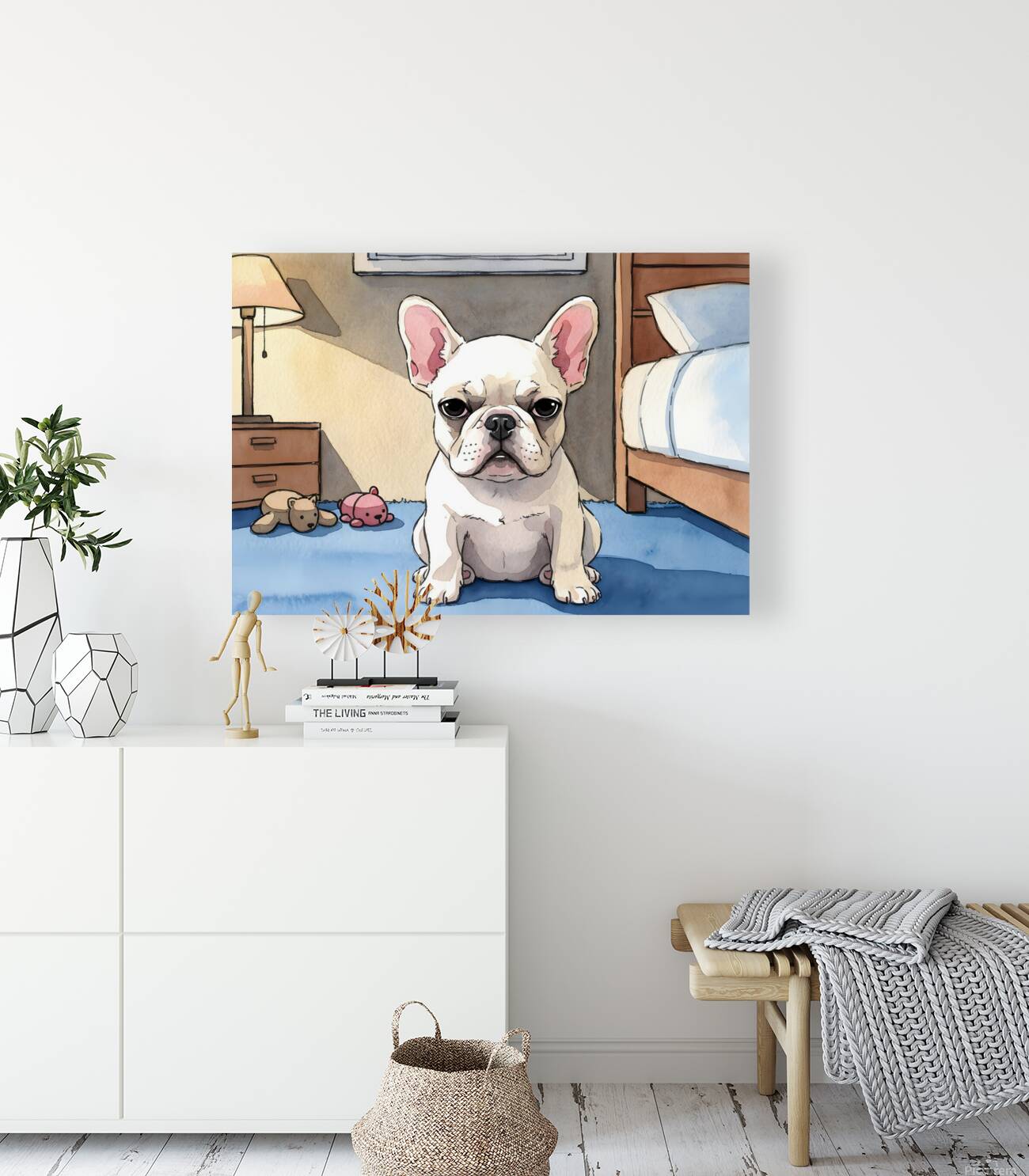 French Bulldog Puppy Getting Sleepy At Bedtime Reproduction