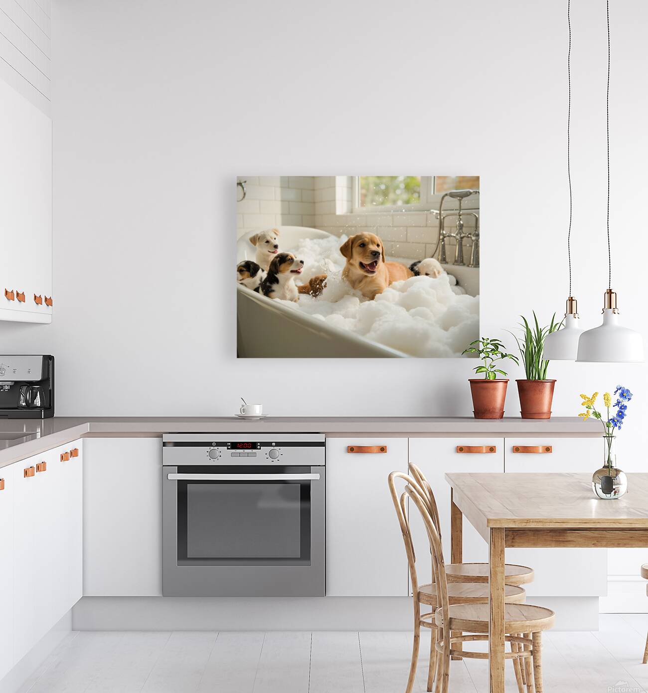 Labrador Puppys First Bath Time Adventure Reproduction