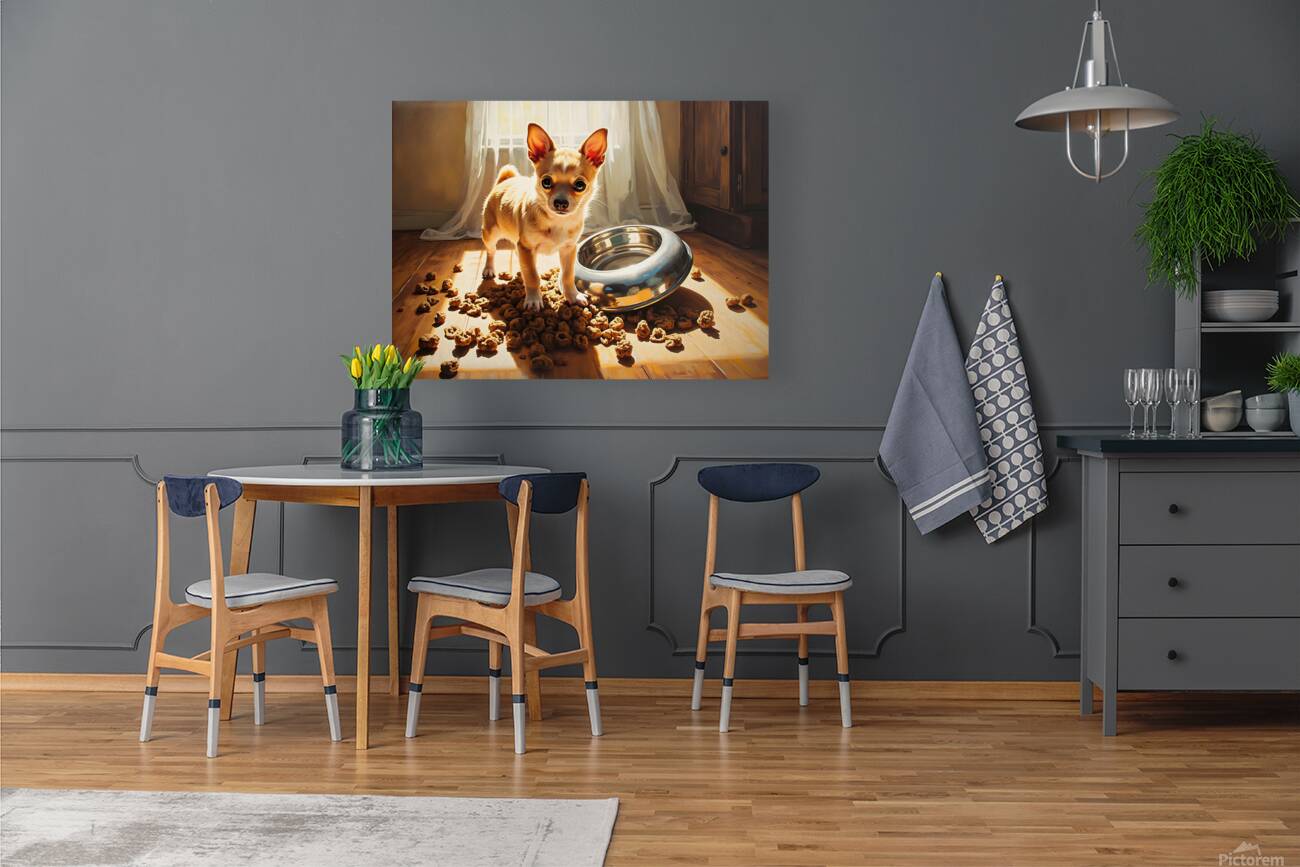 Guilty Chihuahua Puppy After Food Mess Reproduction