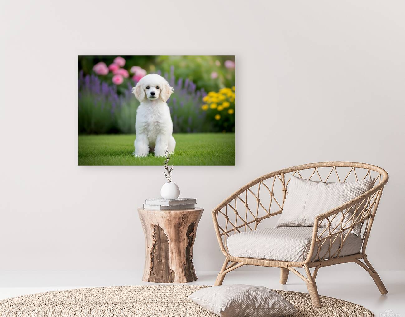 Proud Poodle Puppy Masters Stay Command Reproduction