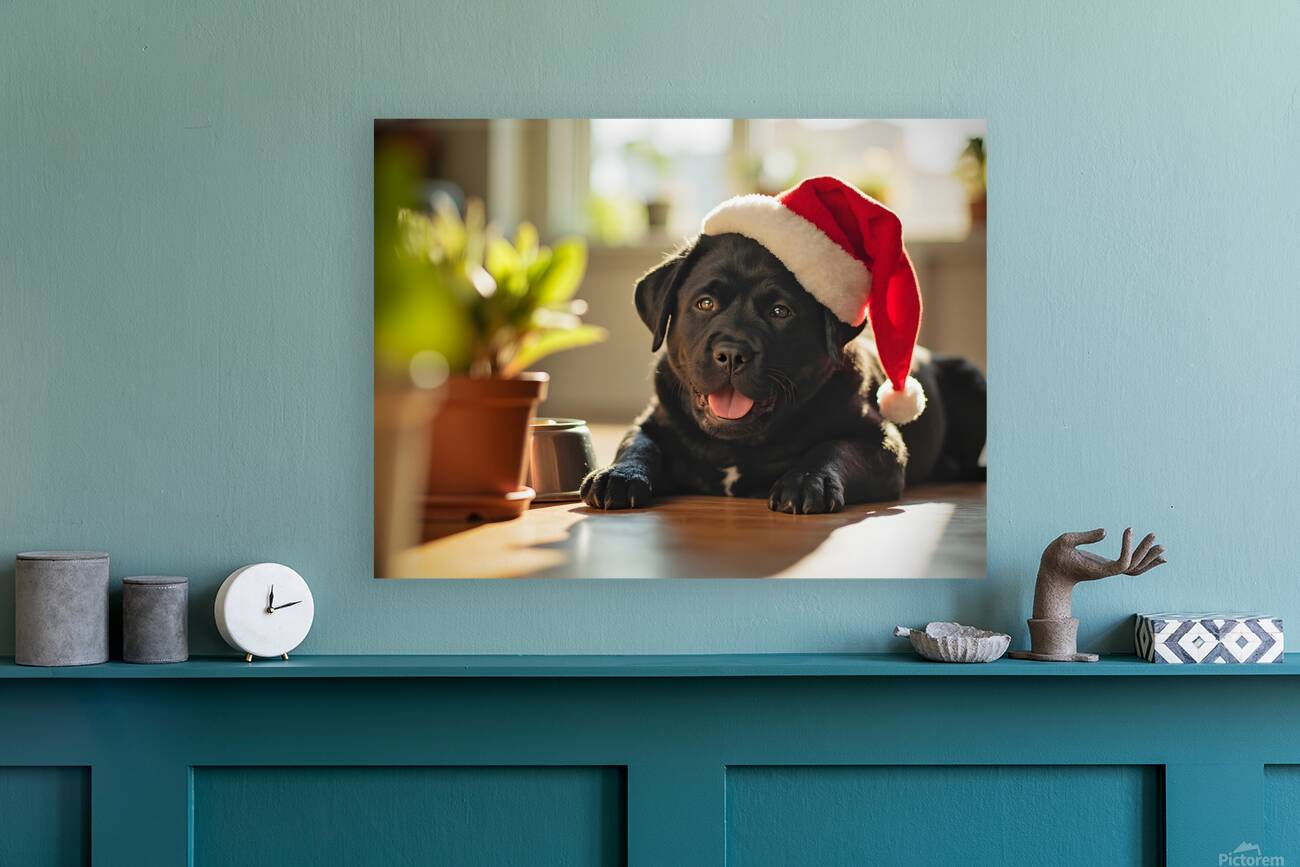 Sleepy Cane Corso Puppy Dreams Of Christmas Adventures Reproduction