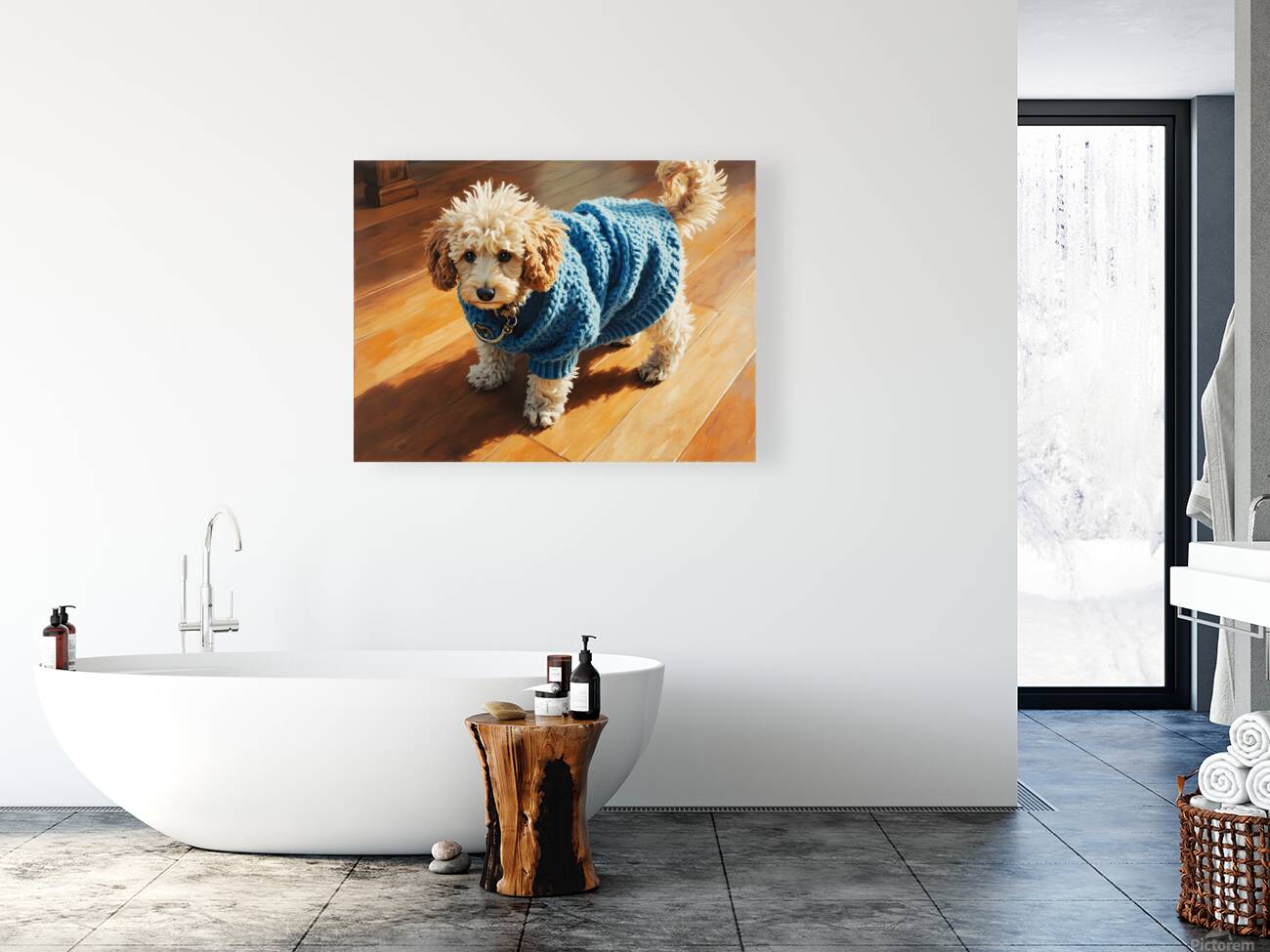 Poodle Puppy Finally Free From Sweater Reproduction