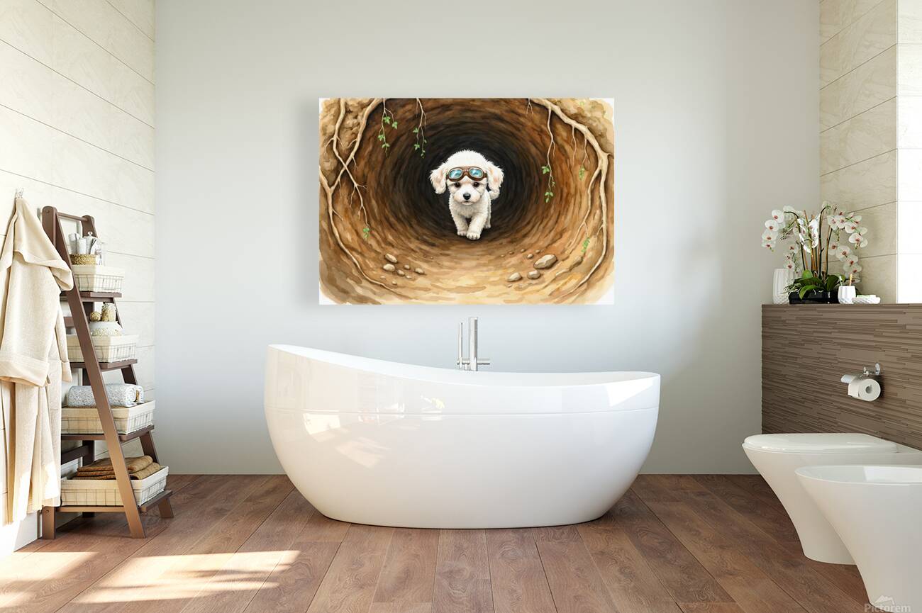 Poodle Puppy Finds Amazing Underground Chamber Reproduction