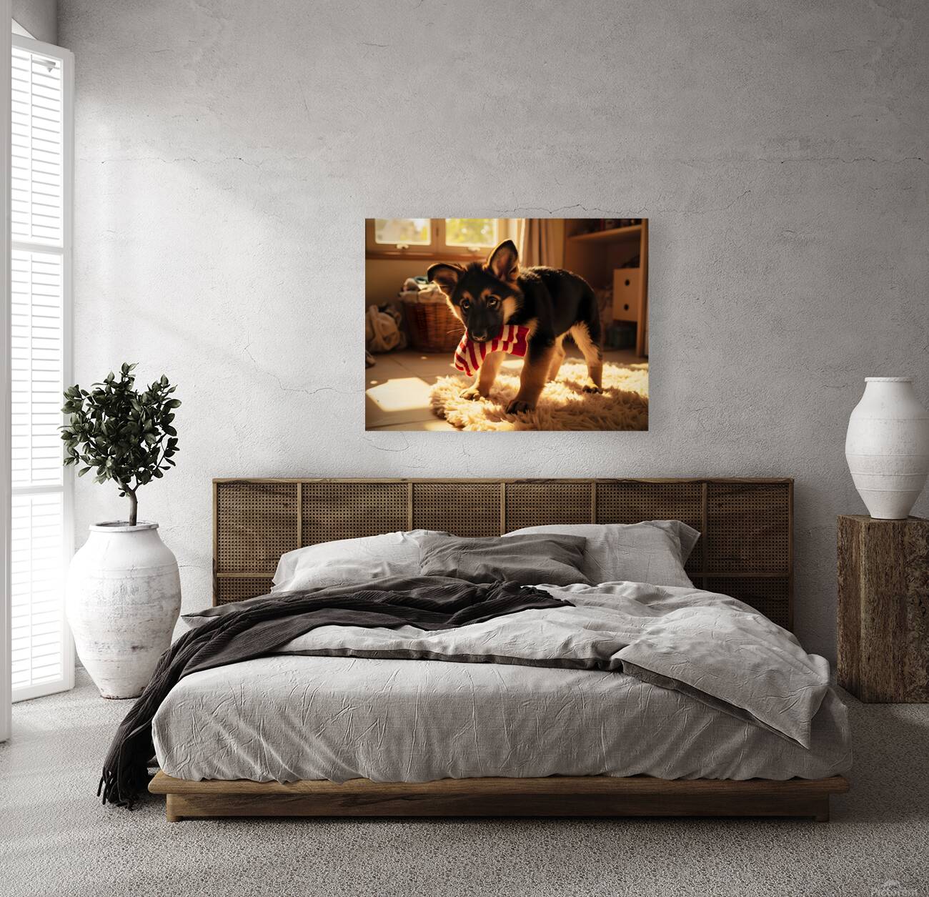 Puppy Makes His Escape With Sock Reproduction