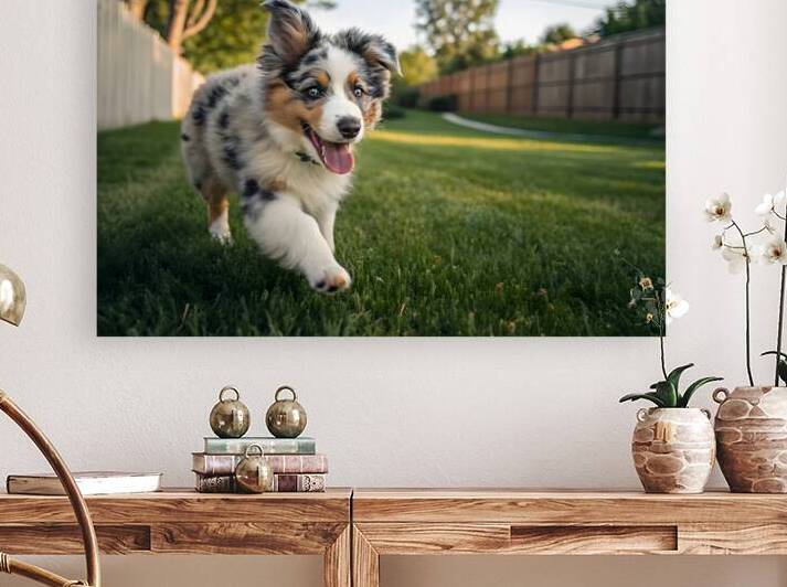Australian Shepherd Puppy Gets The Zoomies In Backyard by Puppy Prints