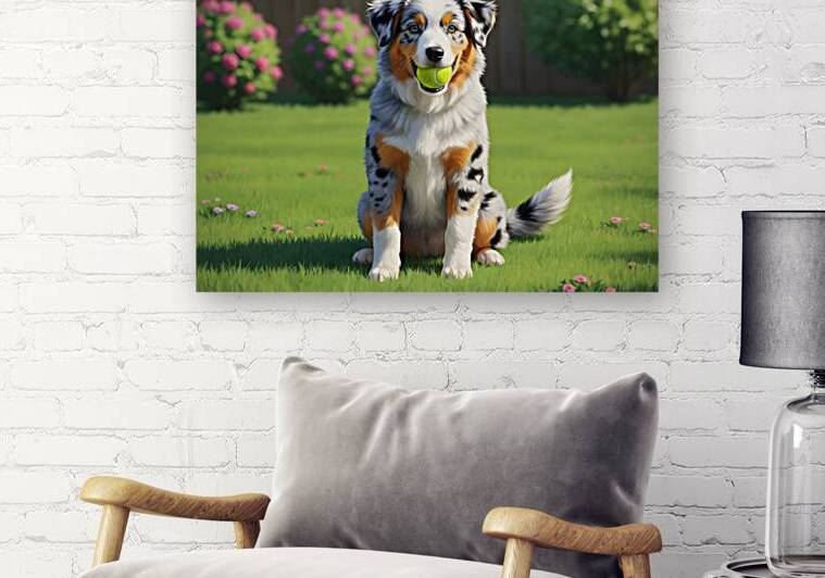 Australian Shepherd Puppy Successfully Retrieves Ball by Puppy Prints