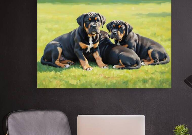 Content Cane Corso Puppy Rests After Big Adventure by Puppy Prints