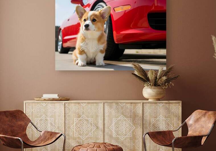 Clean Corgi Puppy After Successful Car Wash by Puppy Prints