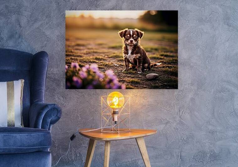 Muddy Chihuahua Puppy After Playtime by Puppy Prints