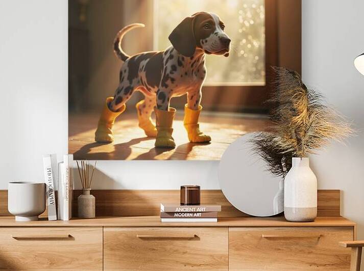 German Shorthaired Pointer Puppy Gets Ready For Rain by Puppy Prints