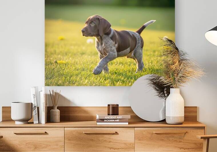 Confident Puppy Masters The Art Of Walking by Puppy Prints