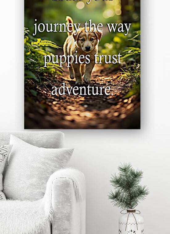 Trust Your Journey Like Adventurous Puppies by Puppy Prints