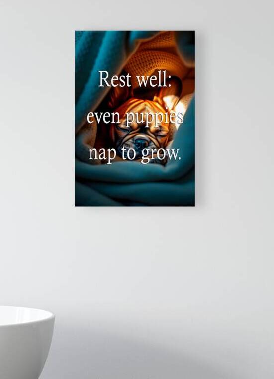 Rest Well Like This Sleepy Puppy by Puppy Prints