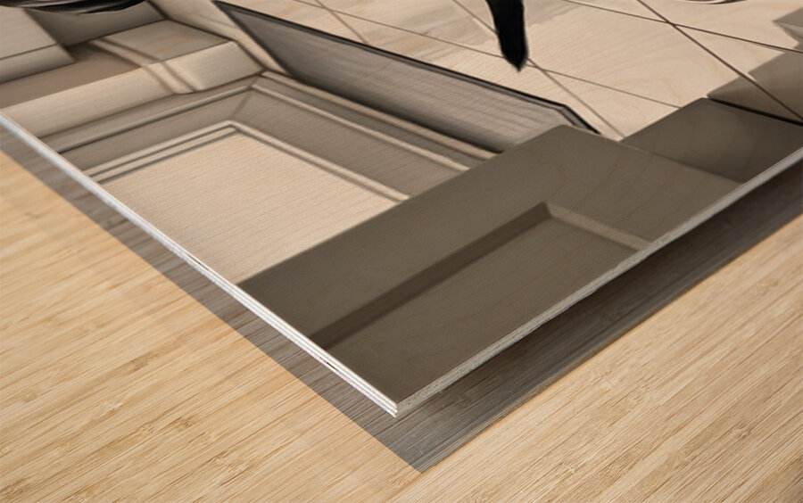 Cane Corso Puppy Discovers Dinner Time Wood print