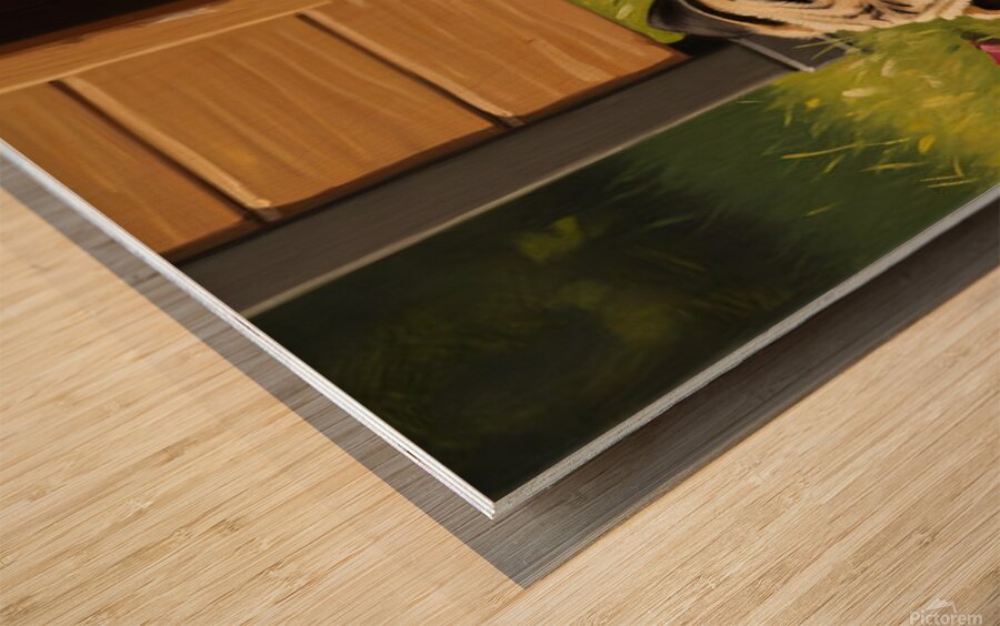 Playful Pug Puppy Enjoys Afternoon Fun Wood print