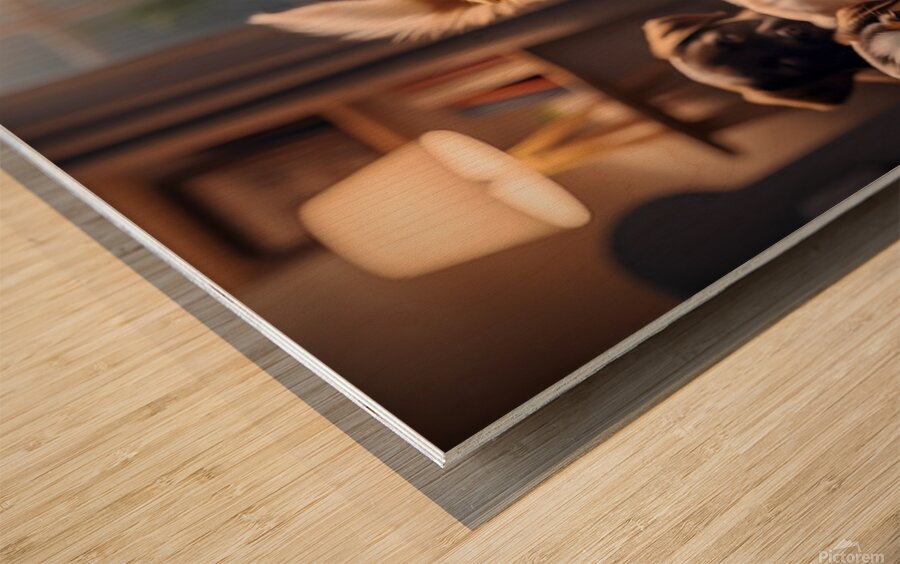 Happy Shih Tzu Puppy Finally Gets A Treat Wood print